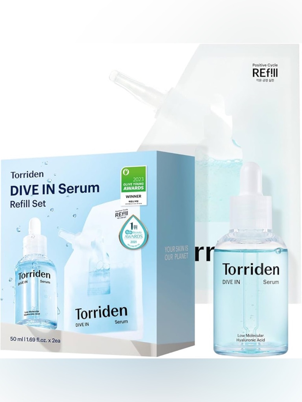 torriden Dive In Serum Refill Set – Light Blue Hydrating Serum